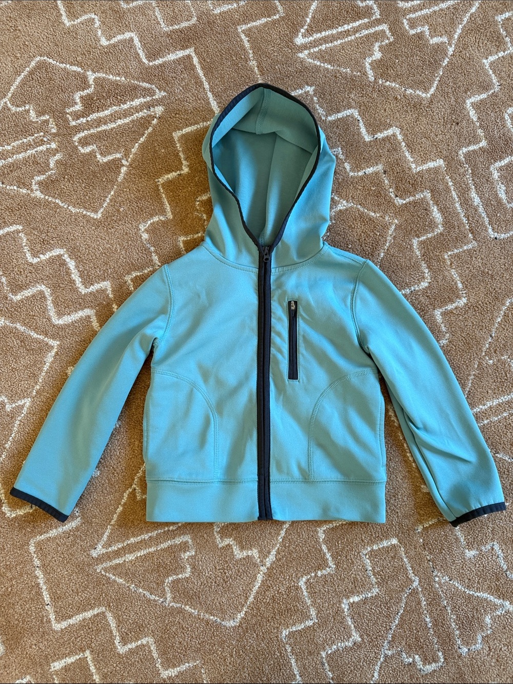 OshKosh B'gosh Aqua Light Hooded Athletic Jacket
